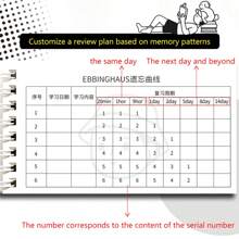 1本英文單字筆記本,方便學生快速記筆記,可攜式活頁筆記本,學習計劃 - 藏蓝色 - 查看 8