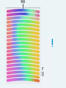 Adhesivo Reflectante Para Bicicleta, Adhesivos De Llanta 3d Geniales, Calcomanías De Bicicleta De Alta Iluminación - Multicolor - Ver 8