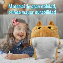 Peluche Gato Forma Cuadrada Almohada De Gato - Albaricoque - Ver 2