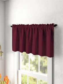 BONZER 1 Panel De Cortina De Bandó Sólido, Tratamiento De Ventana Con Bolsillo Para Barra Para La Decoración De Hogar En El Dormitorio, Oficina, Cocina, Sala De Estar Y Estudio - Burdeos - Ver 1