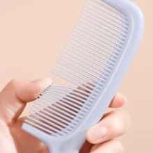 1款可愛的卡通圖案女士櫥櫃,家用便攜式直髮梳 - 淺灰紫 - 查看 3