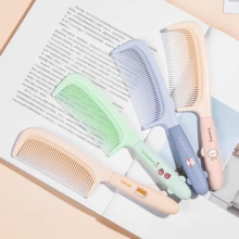 1款可愛的卡通圖案女士櫥櫃,家用便攜式直髮梳 - 淺灰紫 - 查看 7