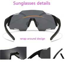 1 件装户外骑行眼镜，男女款，便携轻便防风日夜两用眼镜 - 黑色 - 查看 4