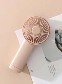 AOYI 1只可充電的便攜式手持簡易戶外小風扇,帶一檔調節和掛繩 - 粉色 - 查看 2