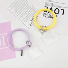 矽膠手環環形手鐲手機吊飾手機吊繩手機繫帶,適用於手機鑰匙扣防丟失手機繩 - 灰色 - 查看 8