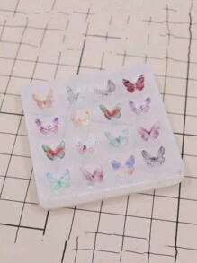 1入組迷你蝴蝶形矽膠模具,可用於黏土、樹脂、翻糖和蛋糕裝飾 - 白色 - 查看 3