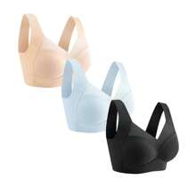 Brasier Deportivo Lenceria Sin Varillas Push Up Bralette 3pc - Multicolor - Ver 3