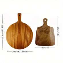 Pizza Plate, Tray, Chopping Board, Cutting Board, Small Cutting Board, Food Tray, Solid Wood Board, Beautiful And Convenient, Multi-Purpose Tray And Cutting Board, Have More Uses - Brown - View 11