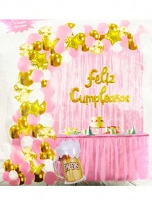 GLOBOS DECORATIVOS  para adorno de fiesta FELIZ CUMPLEAÑOS - Multicolor - Ver 2