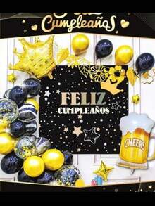 GLOBOS DECORATIVOS  para adorno de fiesta FELIZ CUMPLEAÑOS - Multicolor - Ver 10