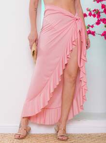 Women Swim Dresses - Baby Pink - View 2