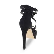 Women Heeled Sandals - Black - View 5