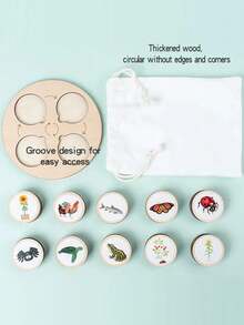 Conjunto De Rompecabezas Del Ciclo De Vida De Animales Y Plantas: Un Juguete Montessori Divertido Y Educativo Para El Aprendizaje Temprano De Los Niños - Multicolor - Ver 6