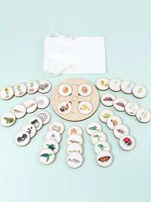 Conjunto De Rompecabezas Del Ciclo De Vida De Animales Y Plantas: Un Juguete Montessori Divertido Y Educativo Para El Aprendizaje Temprano De Los Niños - Multicolor - Ver 9