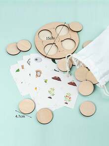 Conjunto De Rompecabezas Del Ciclo De Vida De Animales Y Plantas: Un Juguete Montessori Divertido Y Educativo Para El Aprendizaje Temprano De Los Niños - Multicolor - Ver 3