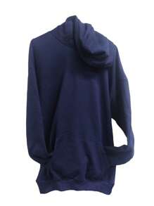 Sudadera Hoodie Azul Marino con Capucha, Unisex Suave Afelpada Casual - Azul Marino - Ver 2