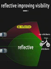 Adhesivo Reflectante Para Bicicleta, Adhesivos De Llanta 3d Geniales, Calcomanías De Bicicleta De Alta Iluminación - Multicolor - Ver 3