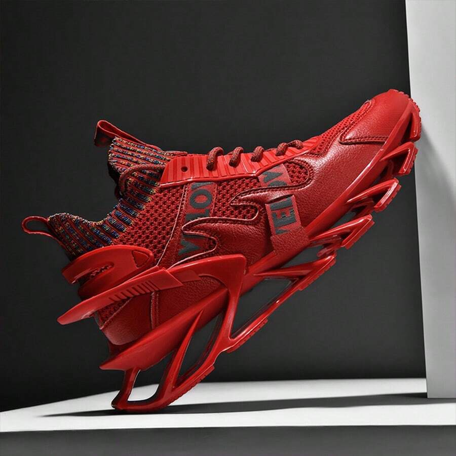 鞋子男士运动鞋男休闲男鞋网球豪华鞋训练鞋竞速透气鞋时尚乐福鞋男士跑步鞋 - 杏色 - 查看 1