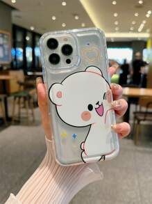 情人节熊 2 件套 卡通情侣设计防震手机壳 防水防摔防刮