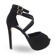 Women Heeled Sandals - Black - View 3