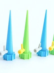 Set Of 10 Automatic Plant Watering Devices With Adjustable Control Valve Switch, Self Watering System For Home, Garden And Office Plants - Blue - View 4