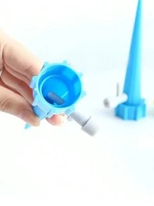 Set Of 10 Automatic Plant Watering Devices With Adjustable Control Valve Switch, Self Watering System For Home, Garden And Office Plants - Blue - View 3