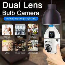 Vavupo 1080P WIFI Bulb Camera Wireless Baby Monitor Dual Lens Color Night Vision Two-Way Audio Indoor Video Surveillance CCTV Cameras - White Camera - View 3