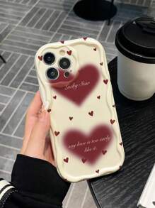 情人节单件装 TPU 奶油色心形防震手机壳，兼容 11、12、13、14、15、16、12 Pro Max、13 Pro Max、14 Pro Max、15、15 Pro、15 Plus、15 Pro Max、A03、A04、A12、A13、A23、A24、A33、A34、A52、A72、A73 - 彩色 - 查看 2