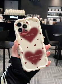 情人节单件装 TPU 奶油色心形防震手机壳，兼容 11、12、13、14、15、16、12 Pro Max、13 Pro Max、14 Pro Max、15、15 Pro、15 Plus、15 Pro Max、A03、A04、A12、A13、A23、A24、A33、A34、A52、A72、A73 - 彩色 - 查看 4