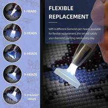 USB Luminous Pen Set ,With 6 Replacement Pen Heads ,Magnifying Glass,For Diamond Painting - Purple 1 - View 6