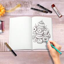 Tlenpo (Phiên bản dày gốc 30 trang) Sách tô màu giảm căng thẳng cho trẻ em, Quà tặng hoàn hảo cho trẻ em, Thích hợp để vẽ, Trở lại trường, Quà tặng khai trương, Quà tặng sinh nhật, Quà tặng tiệc lễ hội! Trở lại trường, Ngày của mẹ, Quà tặng của mẹ, Trở lại trường, Đồ dùng học tập - Món tráng miệng (16k) - Xem 6