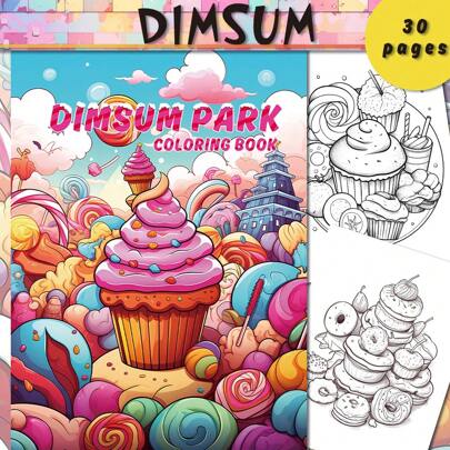 (Original Thickened Version 30 Pages) Children's Stress-Relief Coloring Book, Perfect Gift For Kids, Suitable For Painting, Back-To-School, Opening Gifts, Birthday Gifts, Festival Party Gifts! Back To School,Mother's Day,Mom's Gift,Back To School,School Supplies