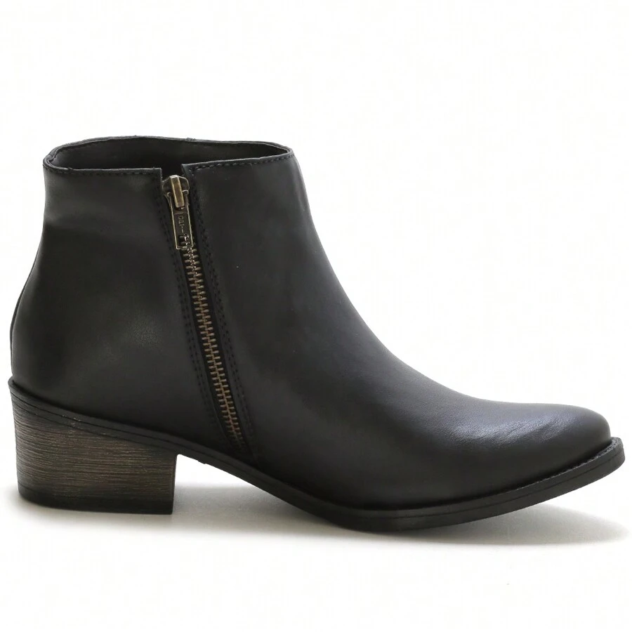 Women Mid-Calf Boots - 黑色 - 查看 1