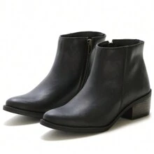 Women Mid-Calf Boots - 黑色 - 查看 3