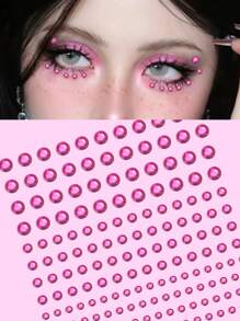 1pc Light Pink Diamond Face Glitter Suitable For Face And Eye Makeup - Pink - View 2