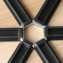 2入組abs鑄鐵隔熱墊,創意餐墊,可摺疊碗杯墊,家居廚房工具 - 黑色 - 查看 9