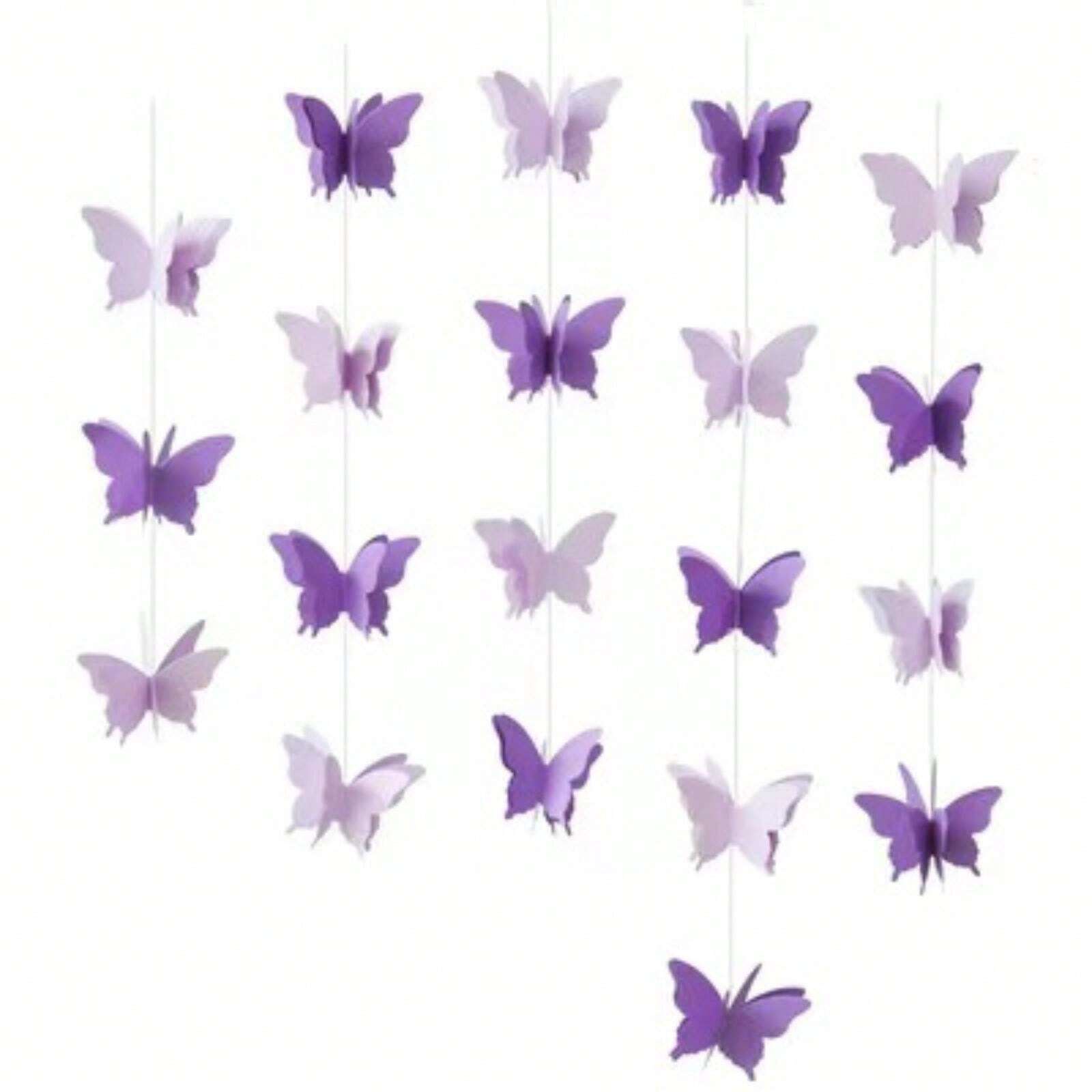 Ruidee Ghirlanda di carta a forma di farfalla, 4 pezzi, da appendere, con fiori e farfalle, decorazione da appendere per Halloween, feste di compleanno, baby shower, matrimoni, vetrine, decorazione