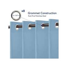 Waterproof Outdoor Curtains For Patios, High-Quality Thick Privacy Wind And Rain Grommet Outdoor Curtains For Porches, Pergolas, And Gazebos. - Blue - View 6