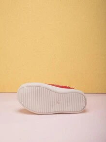 Toddler Kids Boys And Girls Lace-Up Front High Top Skate Shoes Pu Leather Sport Shoes With Side Zipper And Comfortable Soft Sole - 紅色 - 查看 7