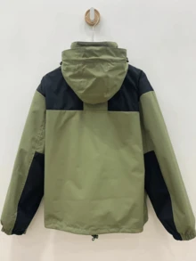 Nam Ngoài trời Chống gió Áo khoác Thích hợp Đối với Đi bộ du lịch , Có thể tháo rời Mũ Mùa Xuân - màu xanh lá - Xem 3