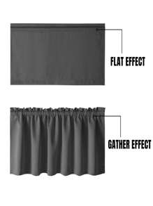 BONZER 1 Panel De Cortina De Bandó Sólido, Tratamiento De Ventana Con Bolsillo Para Barra Para La Decoración De Hogar En El Dormitorio, Oficina, Cocina, Sala De Estar Y Estudio - Burdeos - Ver 2