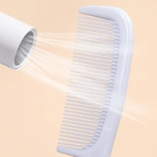 1款可愛的卡通圖案女士櫥櫃,家用便攜式直髮梳 - 淺灰紫 - 查看 4