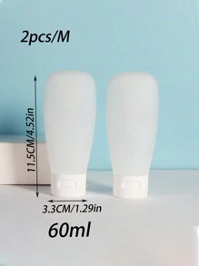 1 件/2 件便携式旅行分配瓶，带挤压功能，30ml/60ml/100ml 塑料容器，适用于香水、乳液、洗面奶、沐浴露、洗发水、客厅家居卧室浴室家居装饰、旅行用品、婚礼、派对、生日、送给男士、妈妈、爸爸、朋友的礼物、新年、配饰、趣味礼物