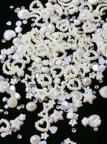 50 chiếc 3D hồng trắng nhiều mẫu hỗn hợp nhựa trang trí móng tay bằng đá Rhinestone DIY Phụ kiện cung cấp Y2K ngọc trai giả hình trái tim nơ hoa hồng bông tuyết lấp lánh đá Rhinestone tròn nhỏ nhiều hình dạng hỗn hợp phụ kiện làm móng cho phụ nữ phong cách xuân hè thu đông mặt dây chuyền đá trang trí móng tay - Nhiều màu - Xem 4