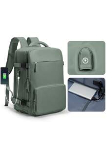 Travel Backpack Carry On Backpack For Women Airline Approved, Waterproof College School Computer Laptop Backpack Business For Airplanes With Trolley Sleeve, Large Capacity Sports Backpack Business Weekender Overnight School Backpack Lap Top Back Pack For Men And Women Fits 15.6 Inch Notebook, Fashion Men & Women Backpack As Personal Item For Travel, Business, School, Outdoor Camping. Cabin Bag Fathers Day Gifts Summer College Bag Dad School Bag - Army Green - View 4