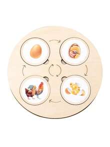 Conjunto De Rompecabezas Del Ciclo De Vida De Animales Y Plantas: Un Juguete Montessori Divertido Y Educativo Para El Aprendizaje Temprano De Los Niños - Multicolor - Ver 7