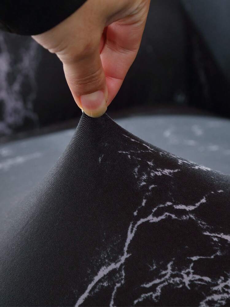 Skirted Style Elastic Sofa Cover, 1 Piece - Black - View 6