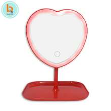 BUYTITI Espejo en forma de corazon con luz LED espejo cosmético HZJ-922 - Multicolor - Ver 10