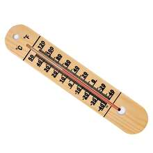 1 件高精準度木材溫度計,室內/室外,免電池,適用於辦公室、教室、客廳、溫室 - 黃色 - 查看 6