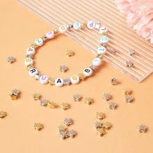 100/200/400顆星形diy珠子,適用於手鍊、項鍊、耳環、鑰匙扣、手機吊飾、腳鍊、婚禮、派對、生日、禮品、珠寶製作用品 - 100顆 - 查看 4
